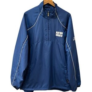 Reebok Colts On Field Team Apparel 1/4 zip windbreaker, adult xl